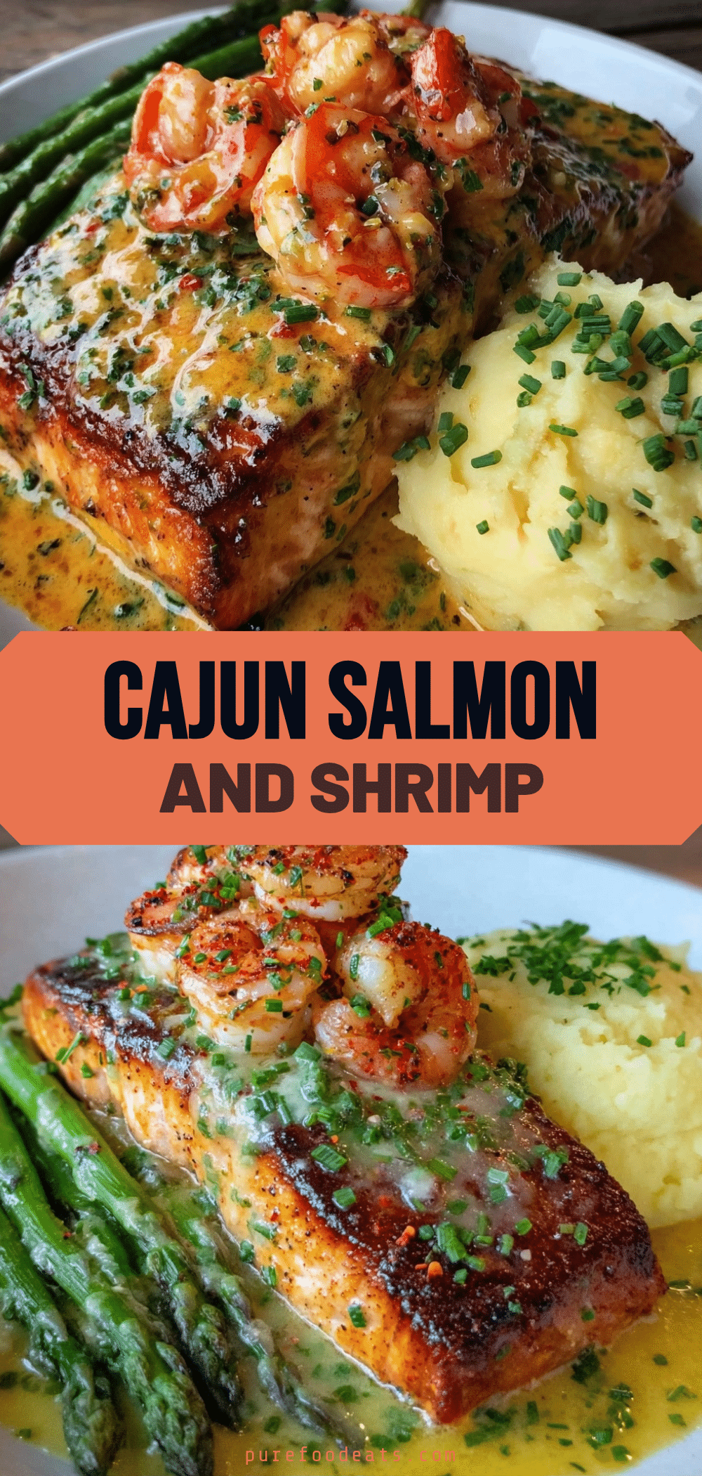 Cajun Salmon and Shrimp Dinner recipe
