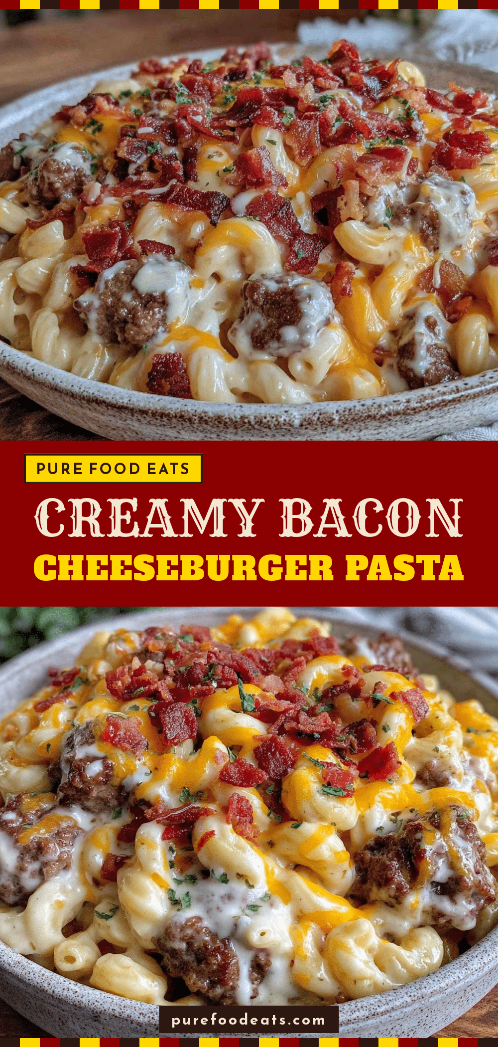 Cheesy Bacon Cheeseburger Pasta recipe