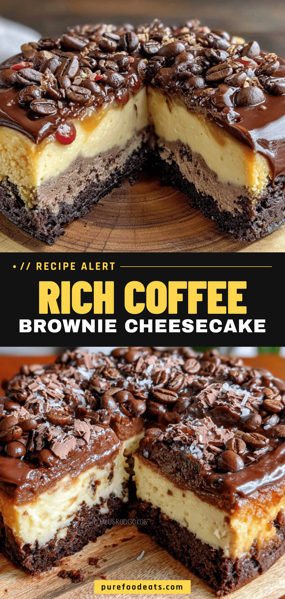 coffee brownie cheesecake recipe