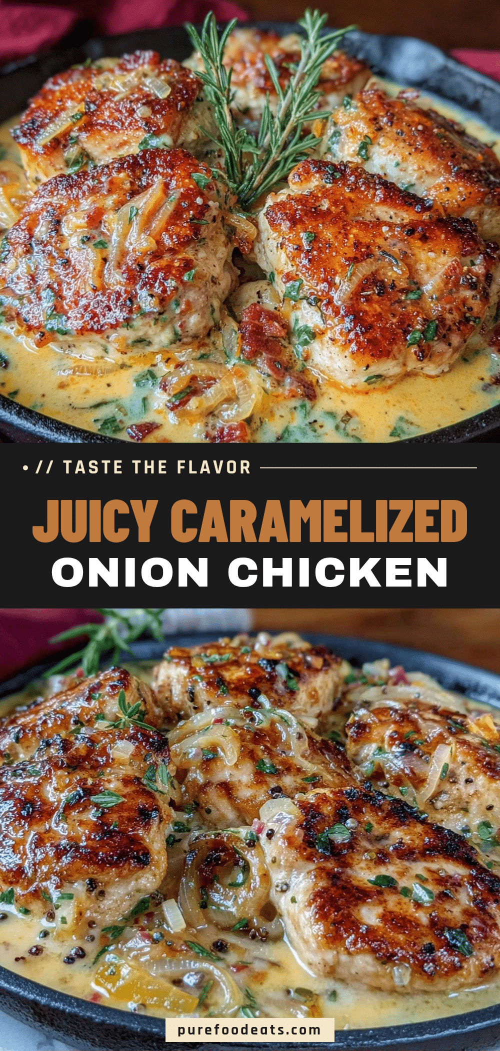 creamy caramelized onion chicken recipe