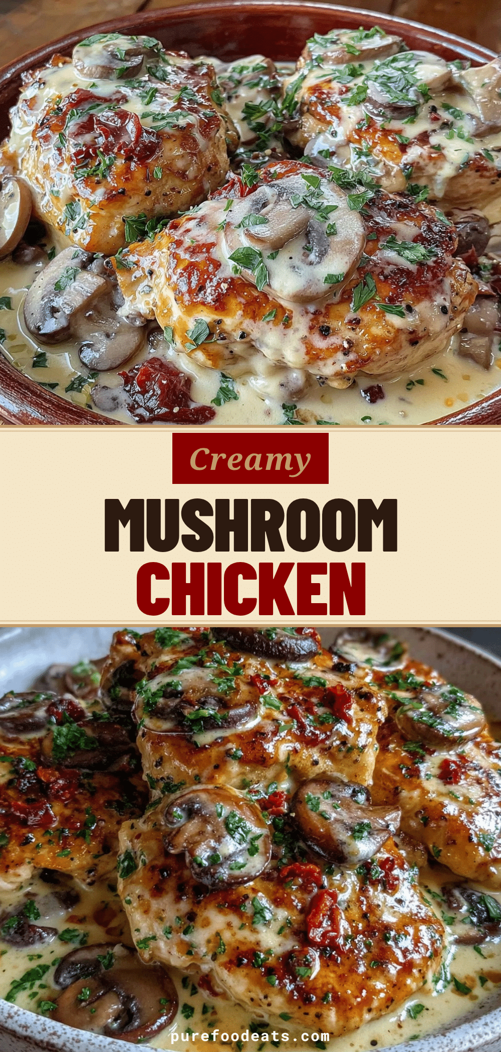 creamy mushroom chicken skillet recipe
