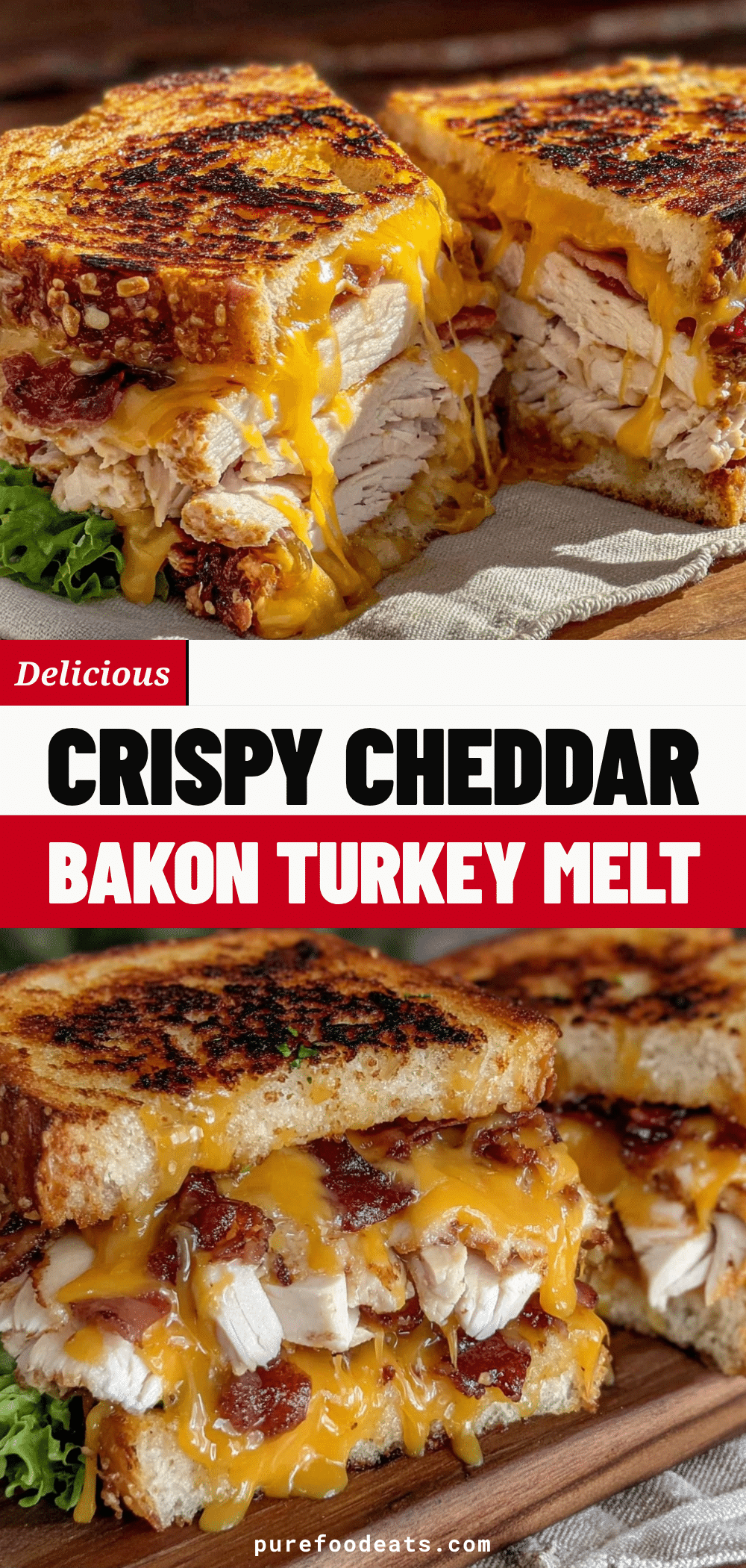 crispy cheddar turkey melt recipe
