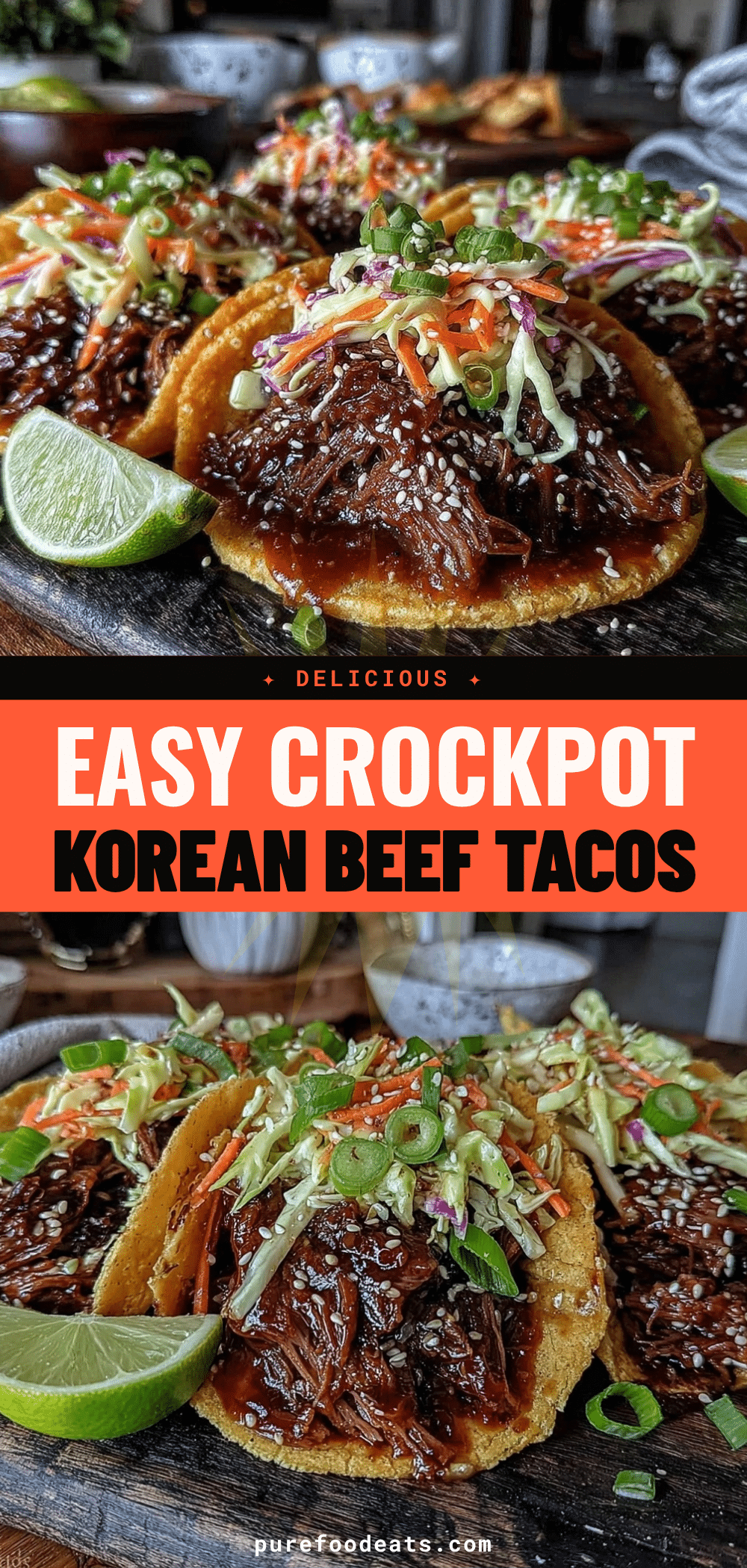 easy crockpot Korean beef tacos recipe