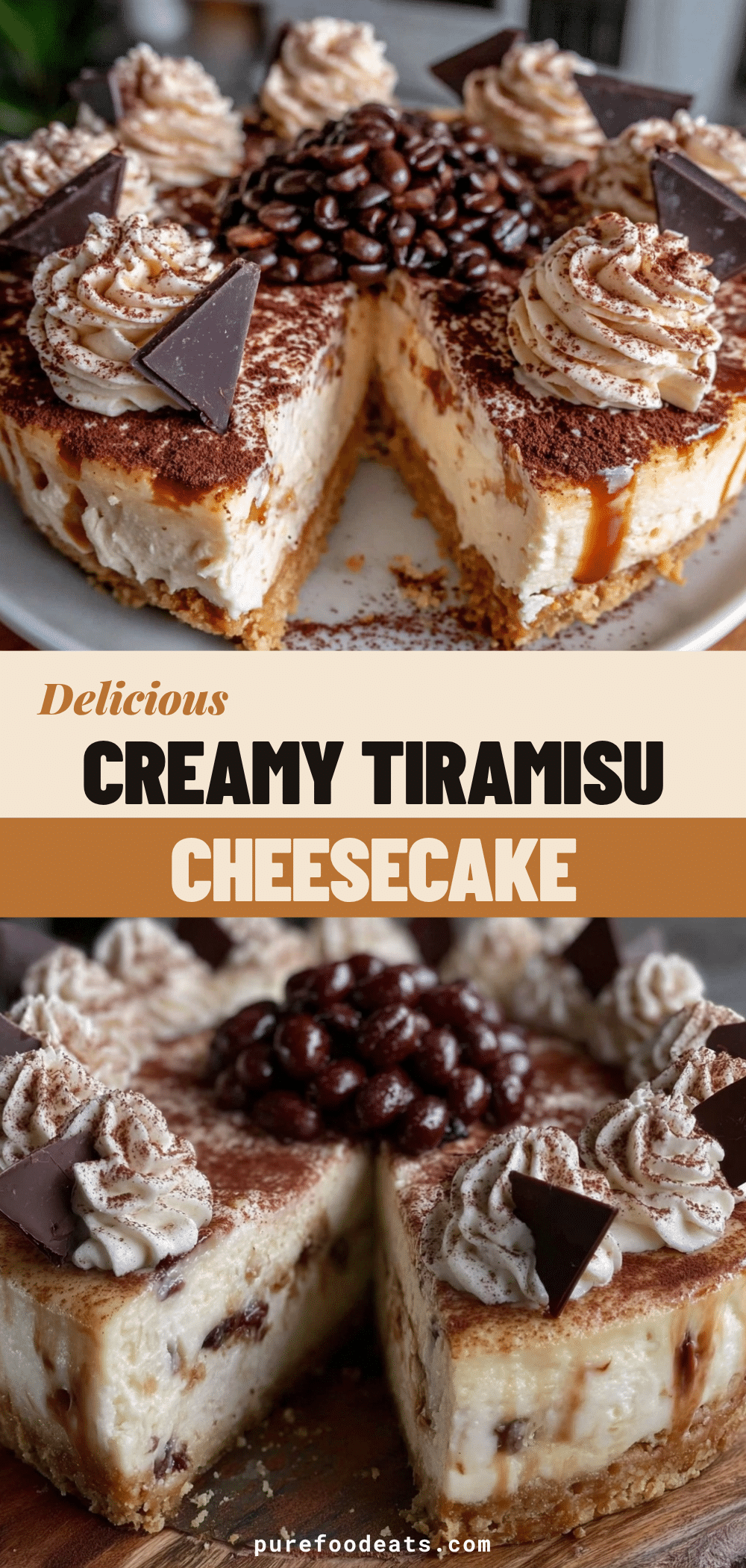 Easy Tiramisu Cold Brew Cheesecake recipe