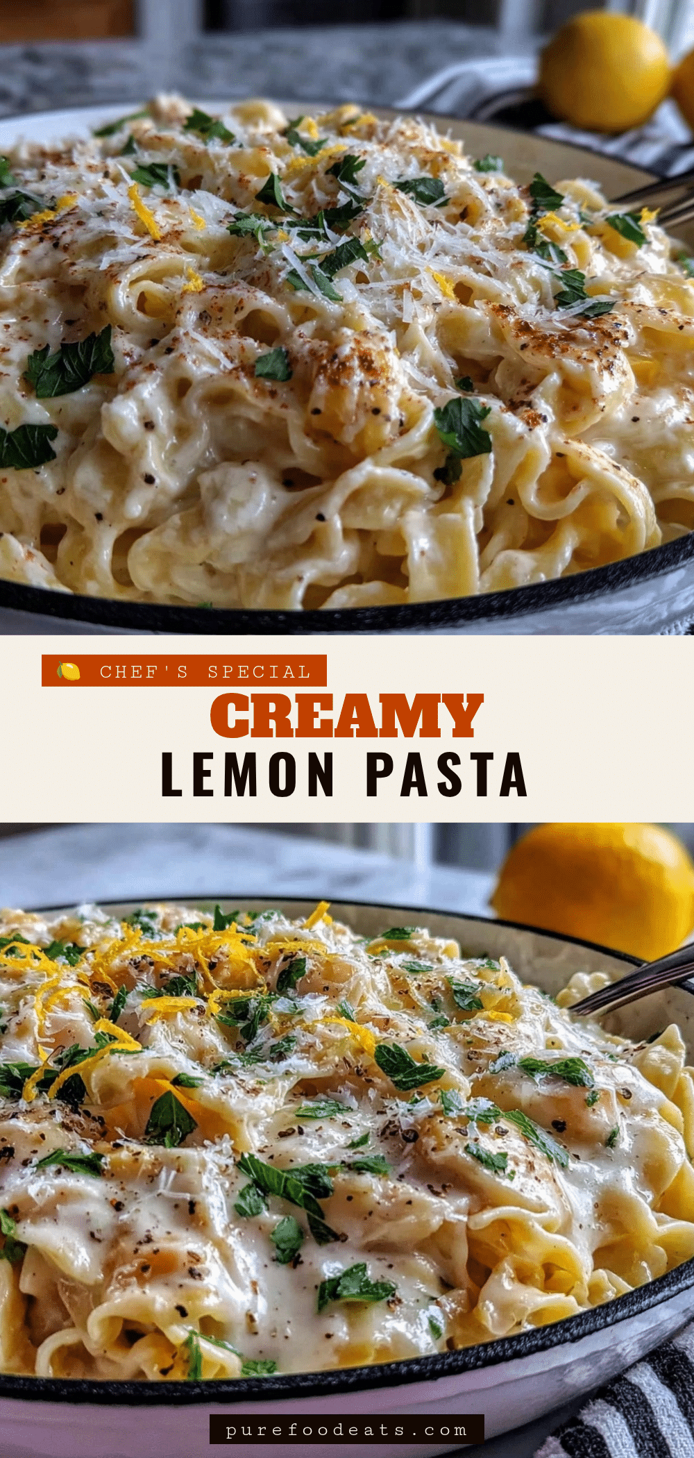 Rich Lemon Parmesan Pasta recipe
