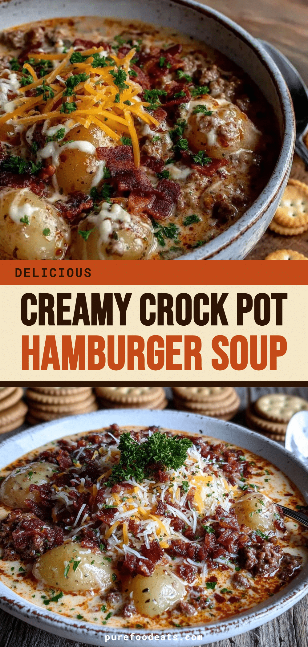 slow cooker hamburger potato soup recipe