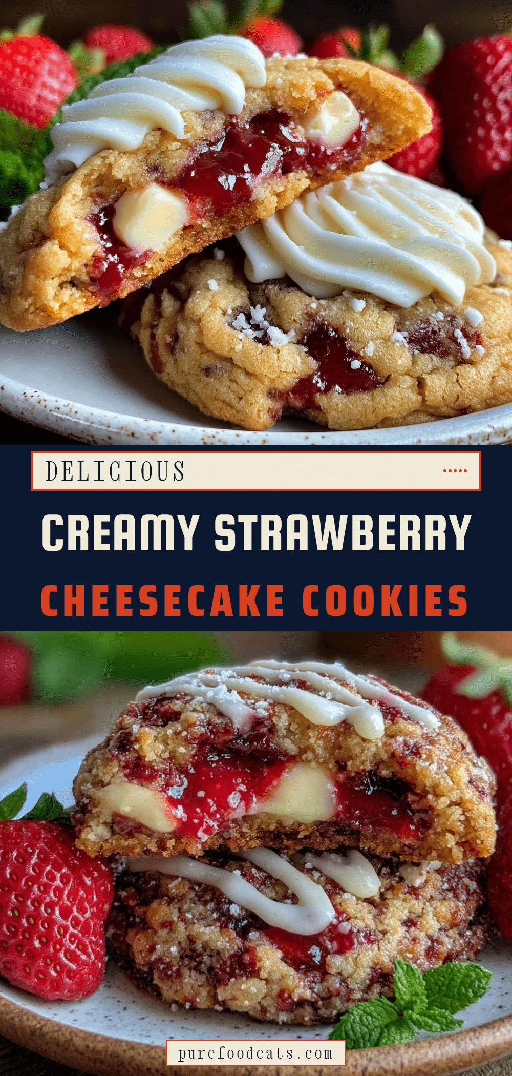soft strawberry cheesecake cookies recipe