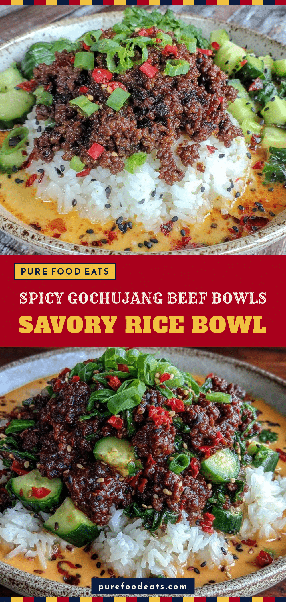 Spicy Gochujang Beef Bowl recipe
