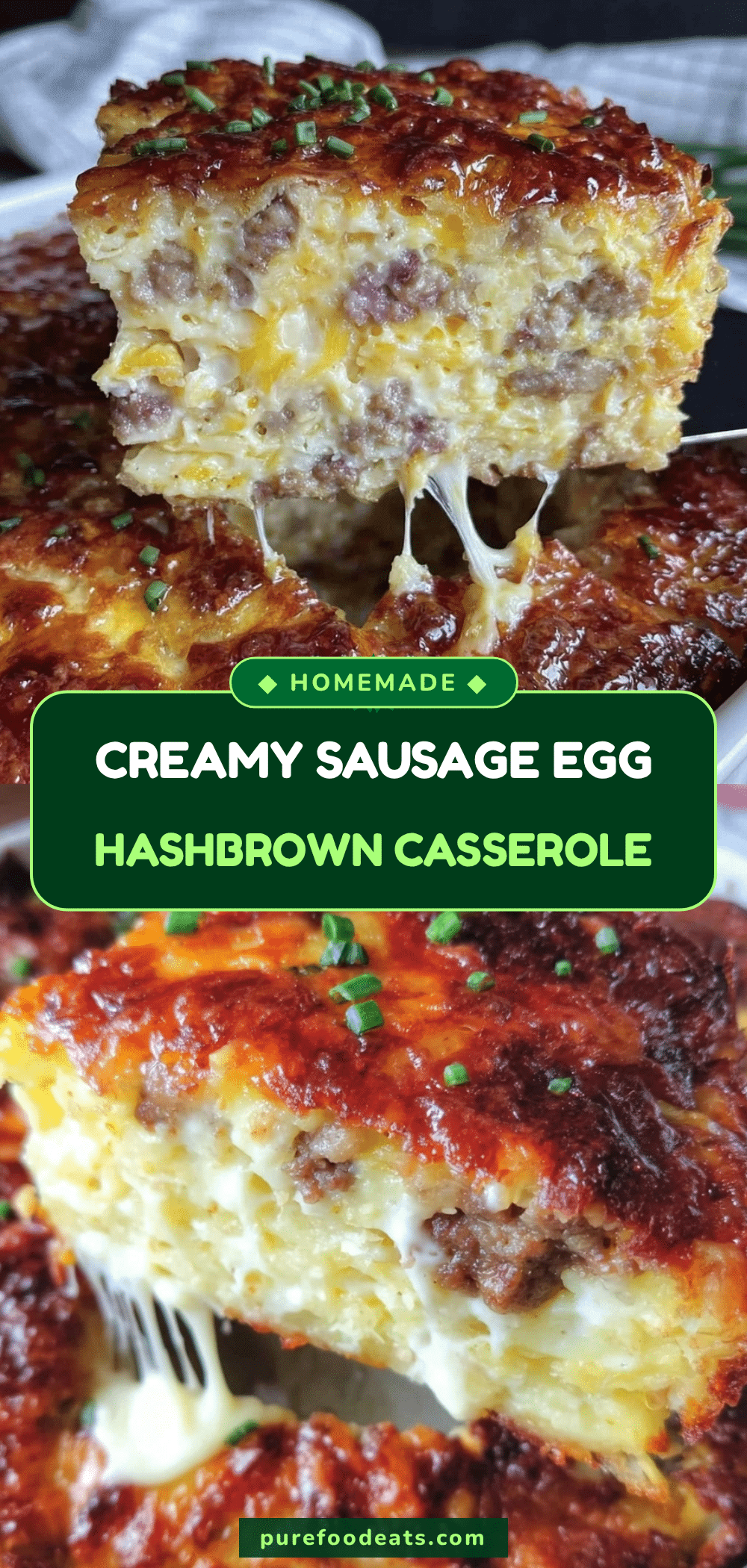 cheesy sausage egg hashbrown casserole recipe