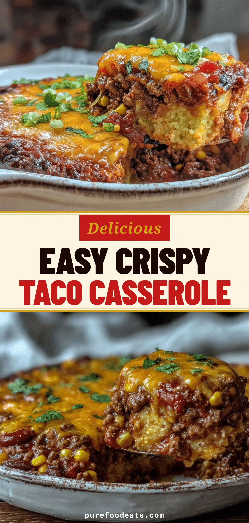 cheesy taco casserole recipe
