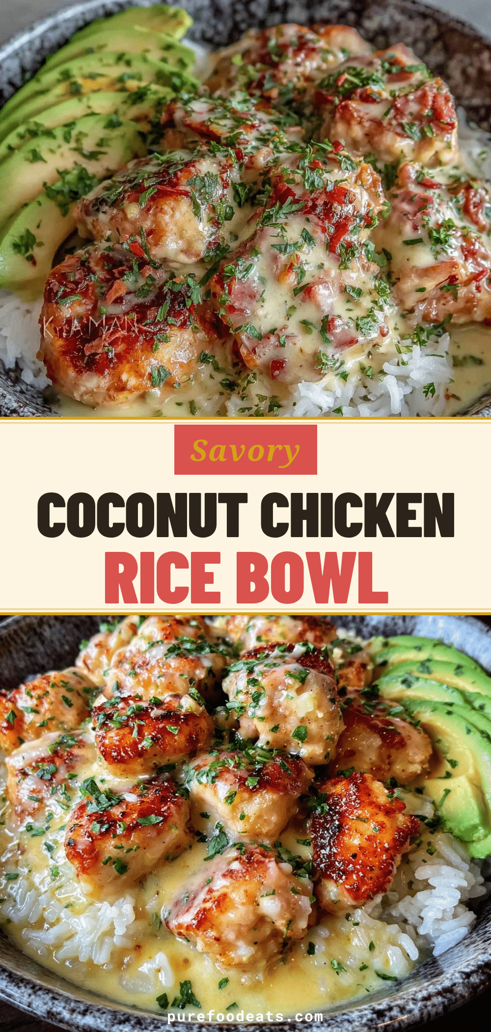 coconut chicken rice bowl recipe