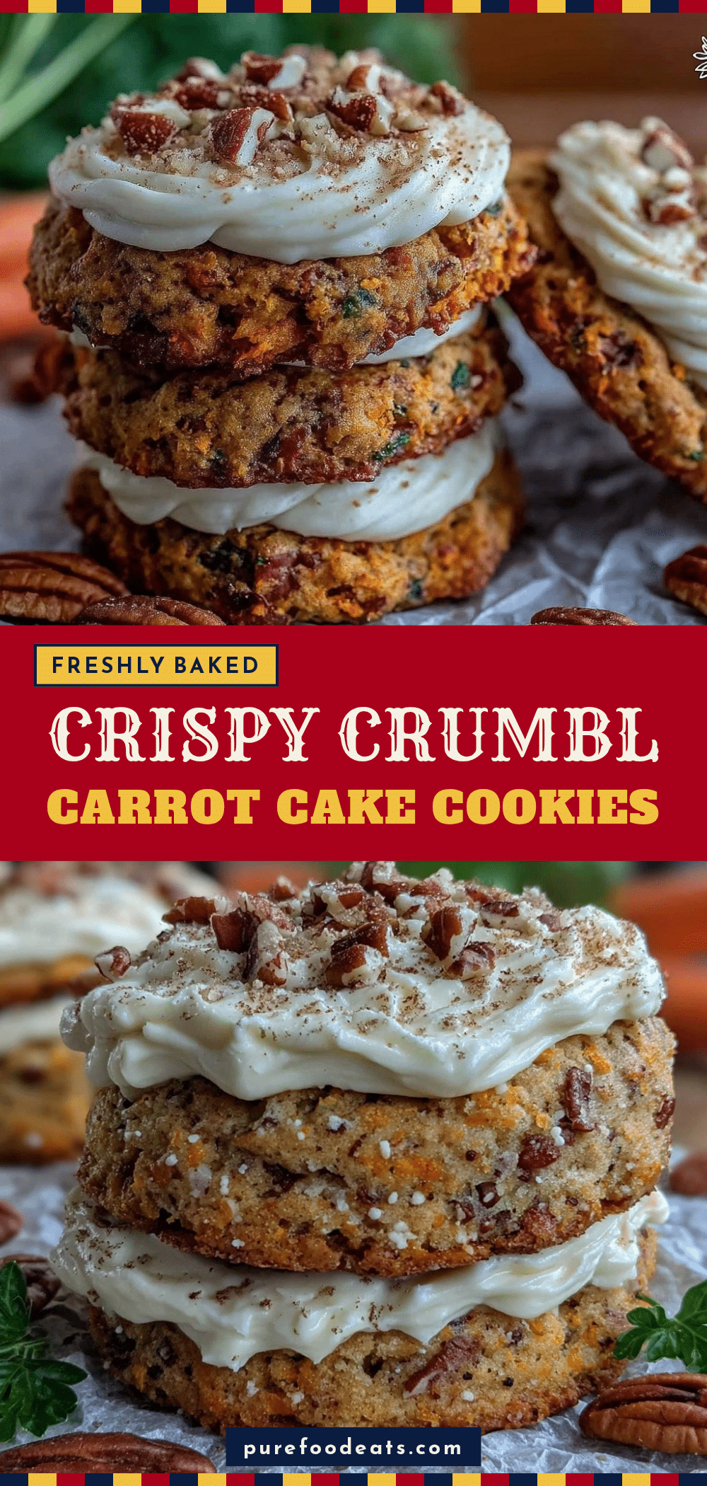 Copycat Crumbl Carrot Cake Cookies recipe
