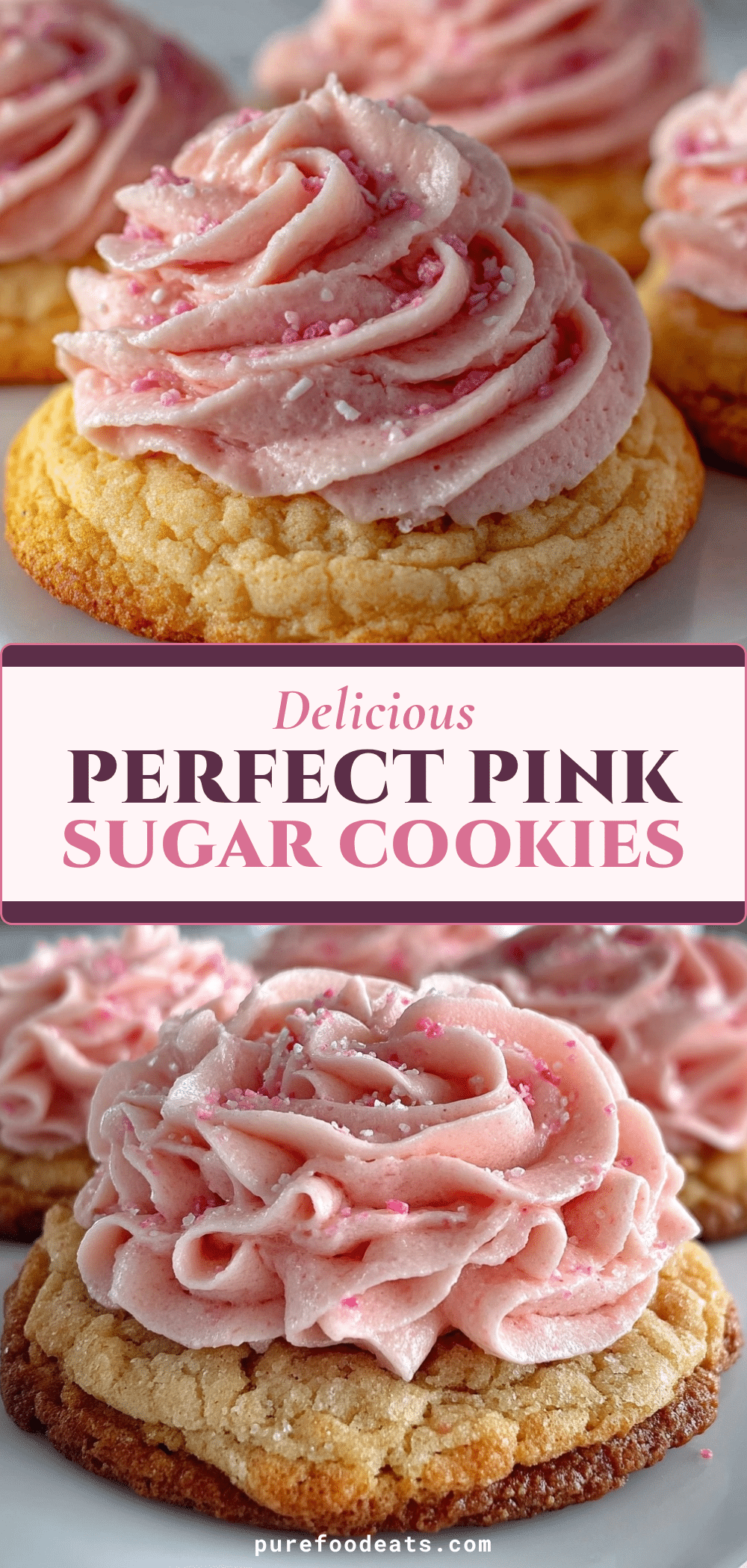 Copycat Crumbl Pink Sugar Cookies recipe