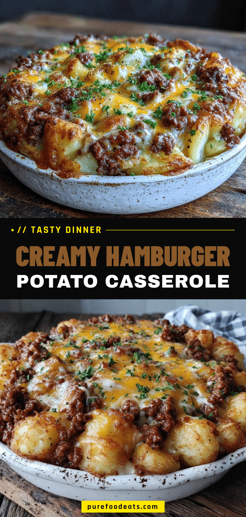 Creamy Hamburger Potato Casserole recipe