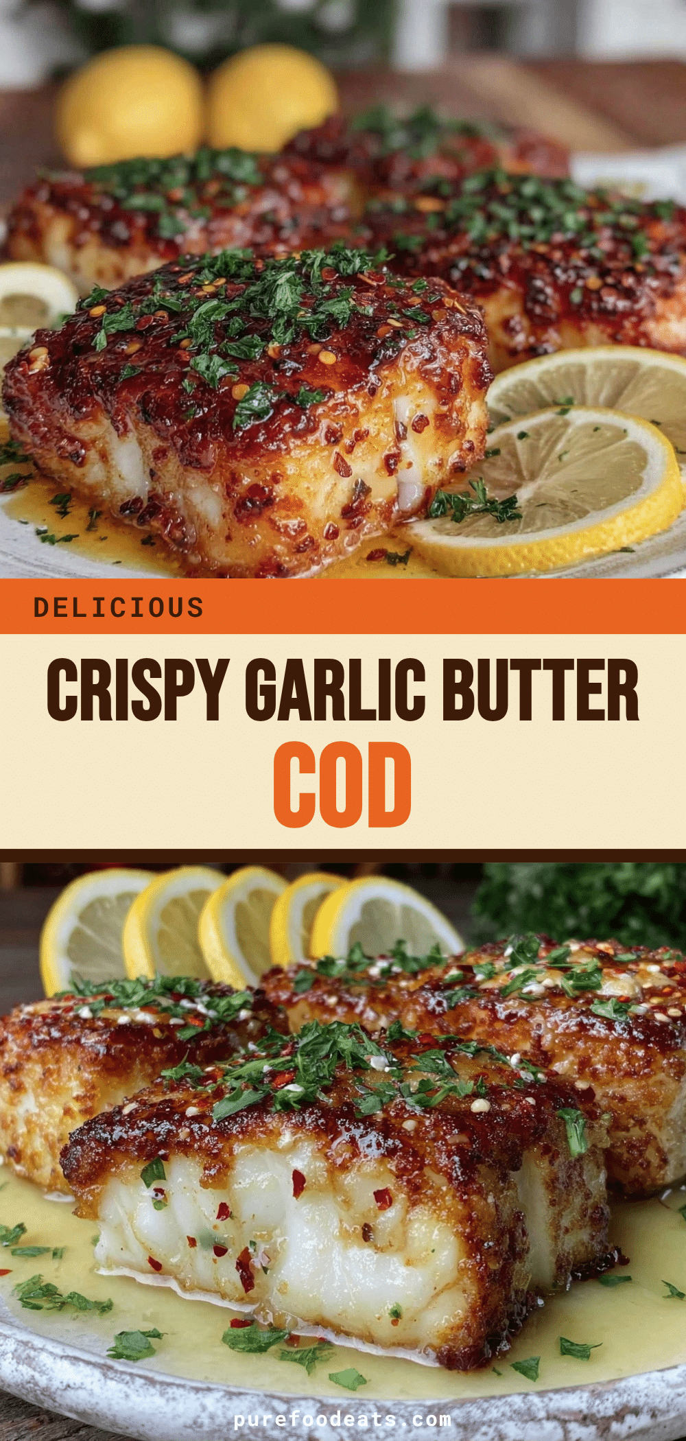 Crispy Air Fryer Garlic Butter Cod recipe