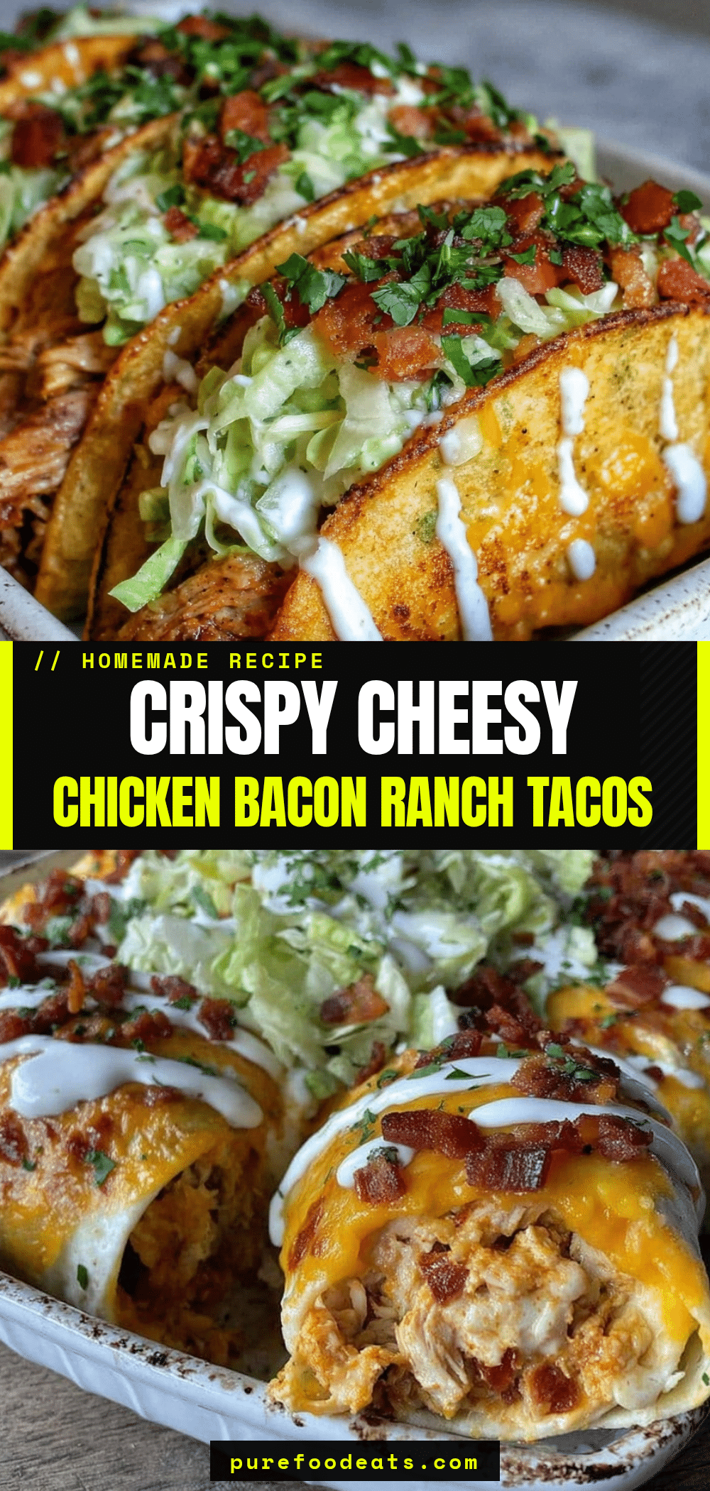crispy chicken bacon ranch tacos recipe