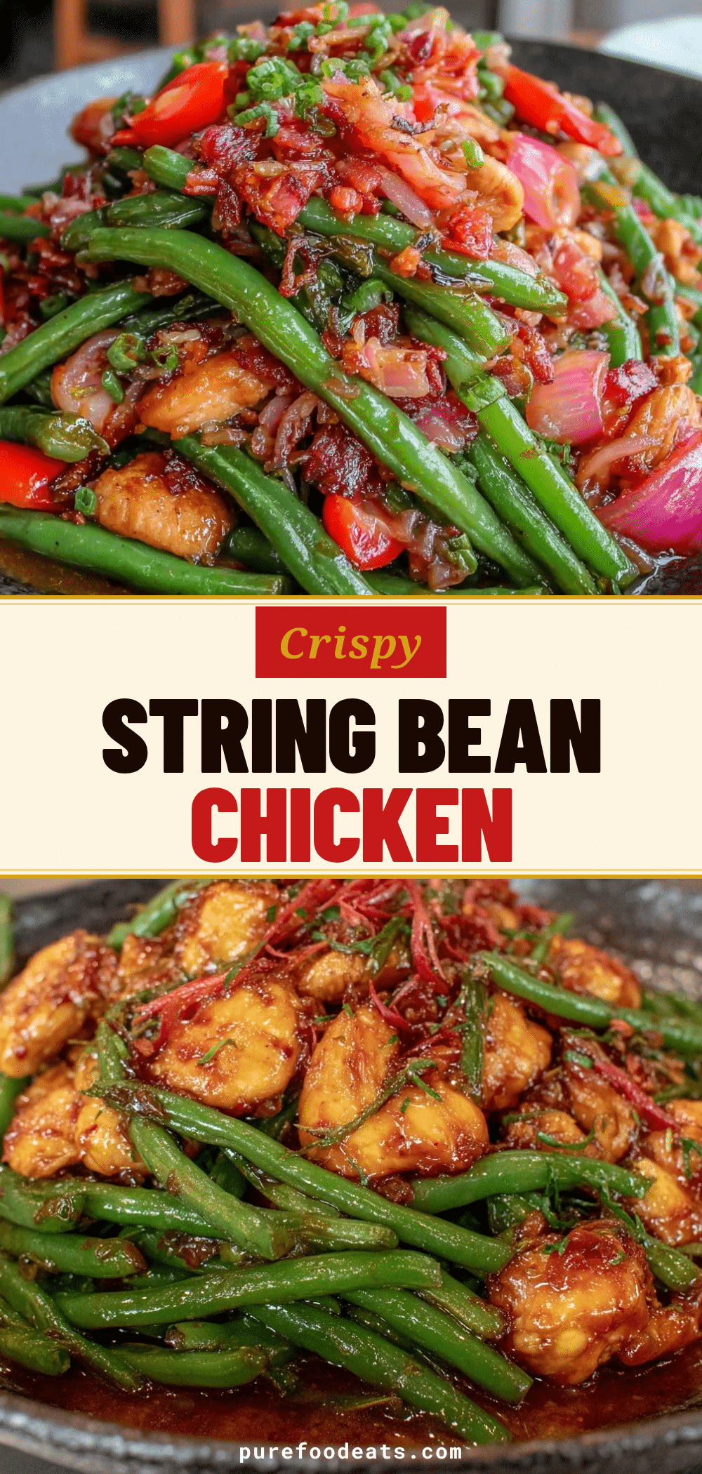 Crispy String Bean Chicken recipe