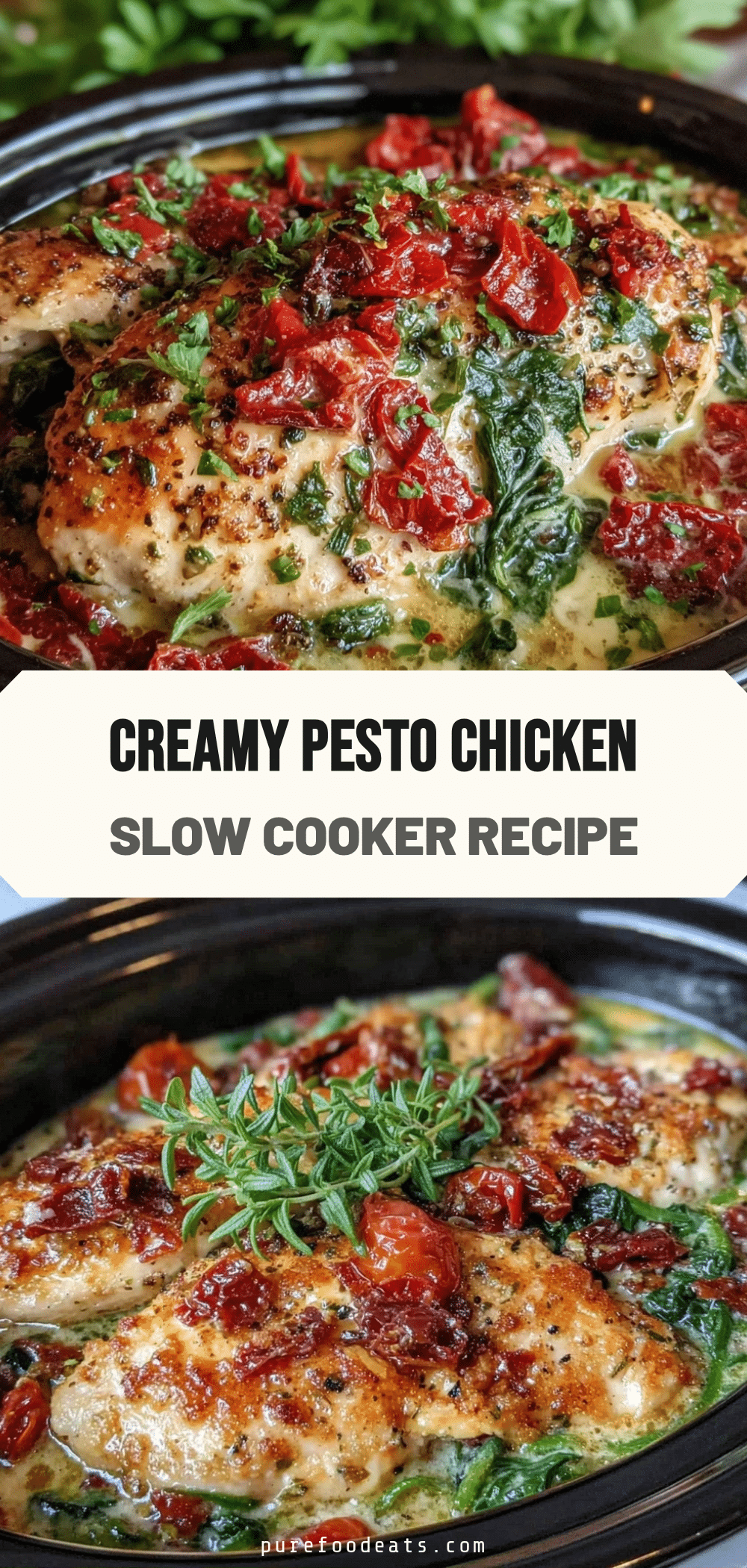 Crockpot Pesto Chicken recipe
