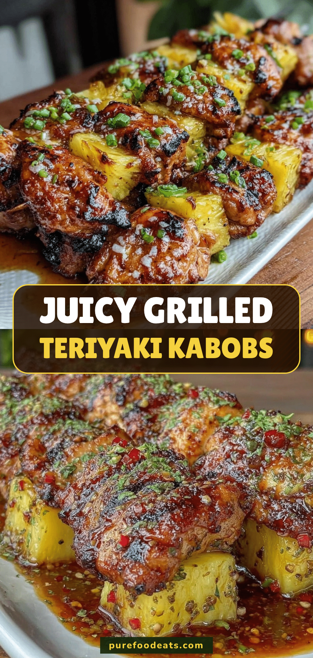grilled pineapple teriyaki chicken kabobs recipe