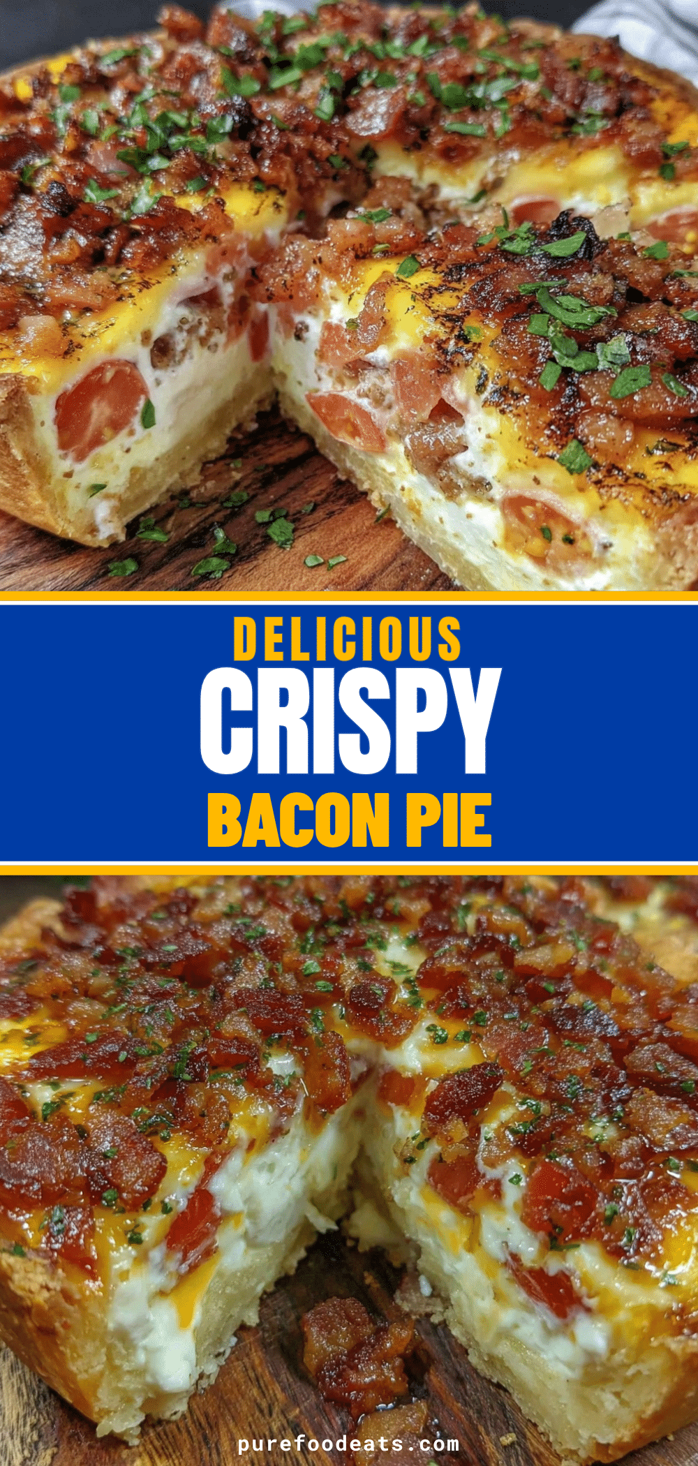 Hearty Bacon Onion Tomato Pie recipe
