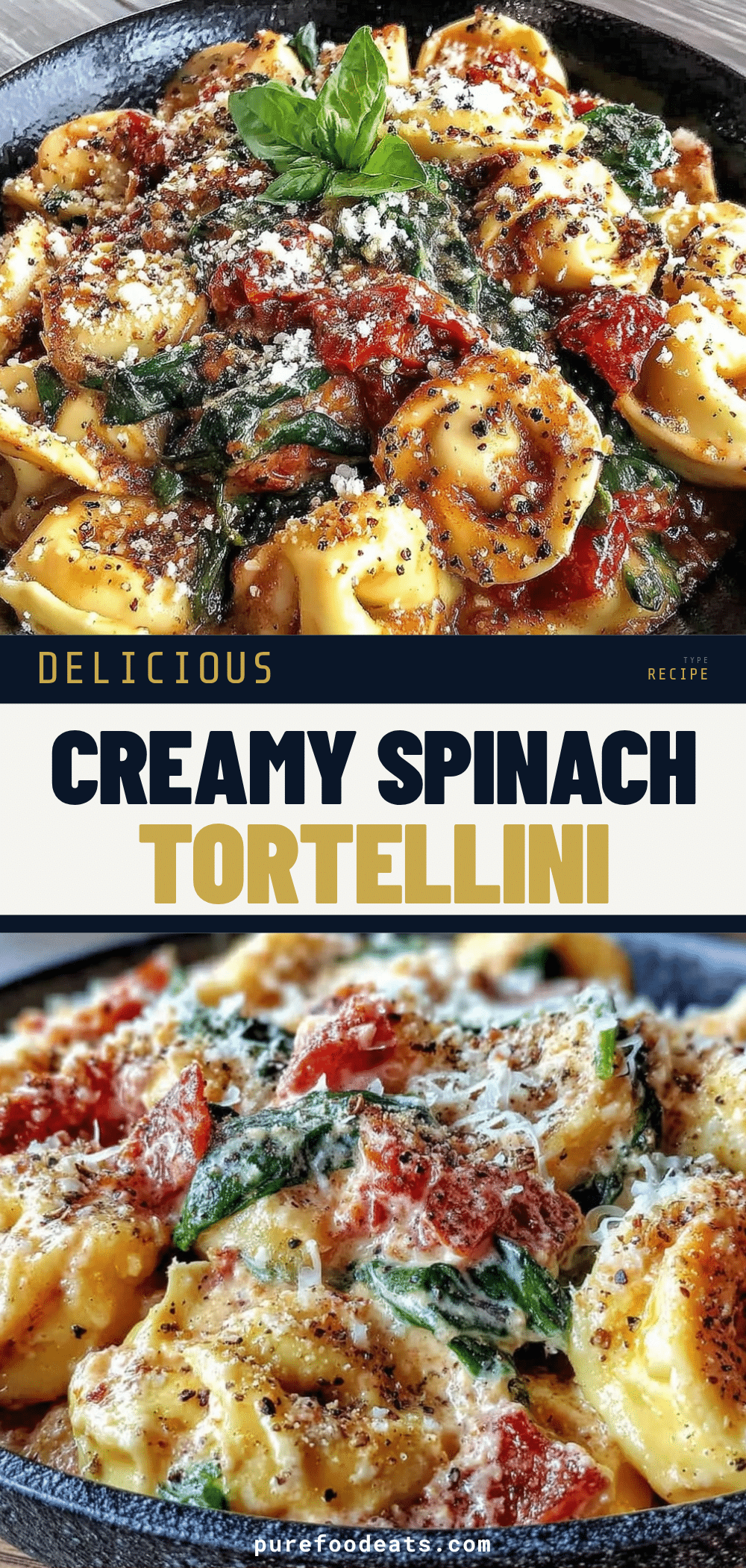 one pot creamy tortellini with spinach and tomato recipe