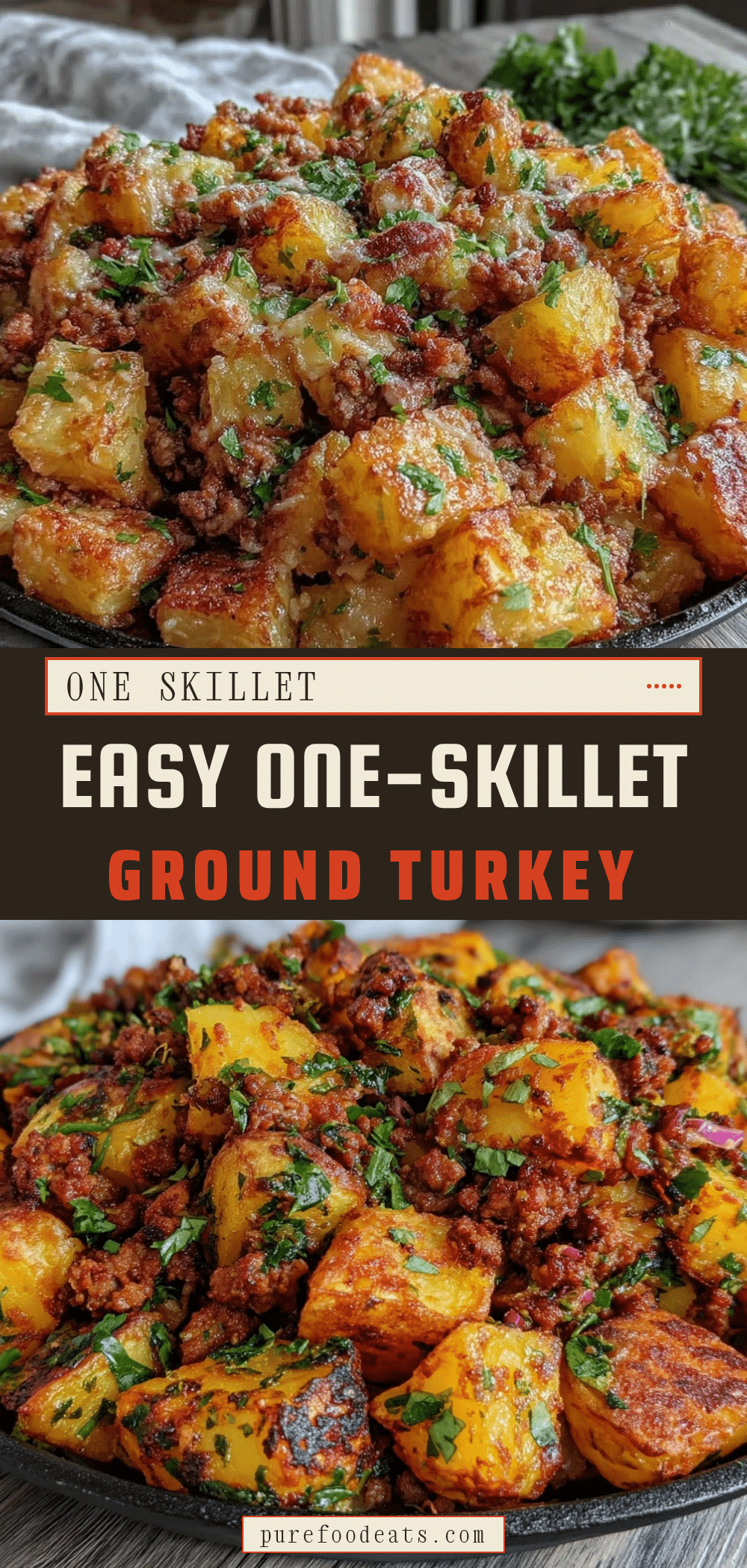 one-skillet ground turkey potato recipe