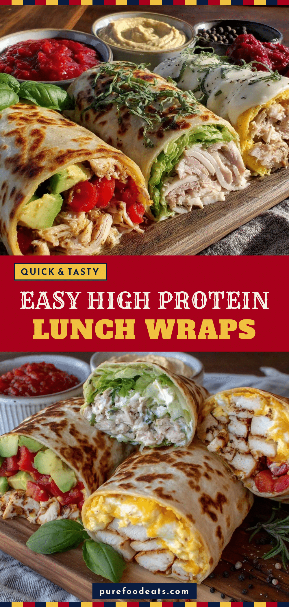 protein packed lunch wraps recipe
