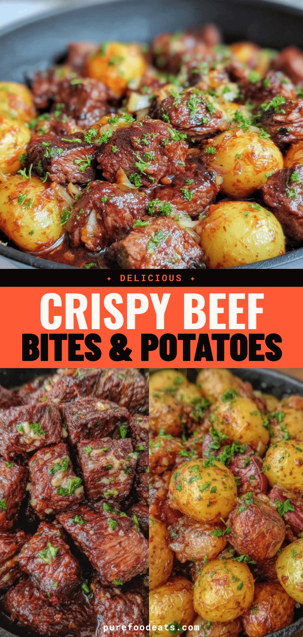 slow cooker beef bites and potatoes recipe
