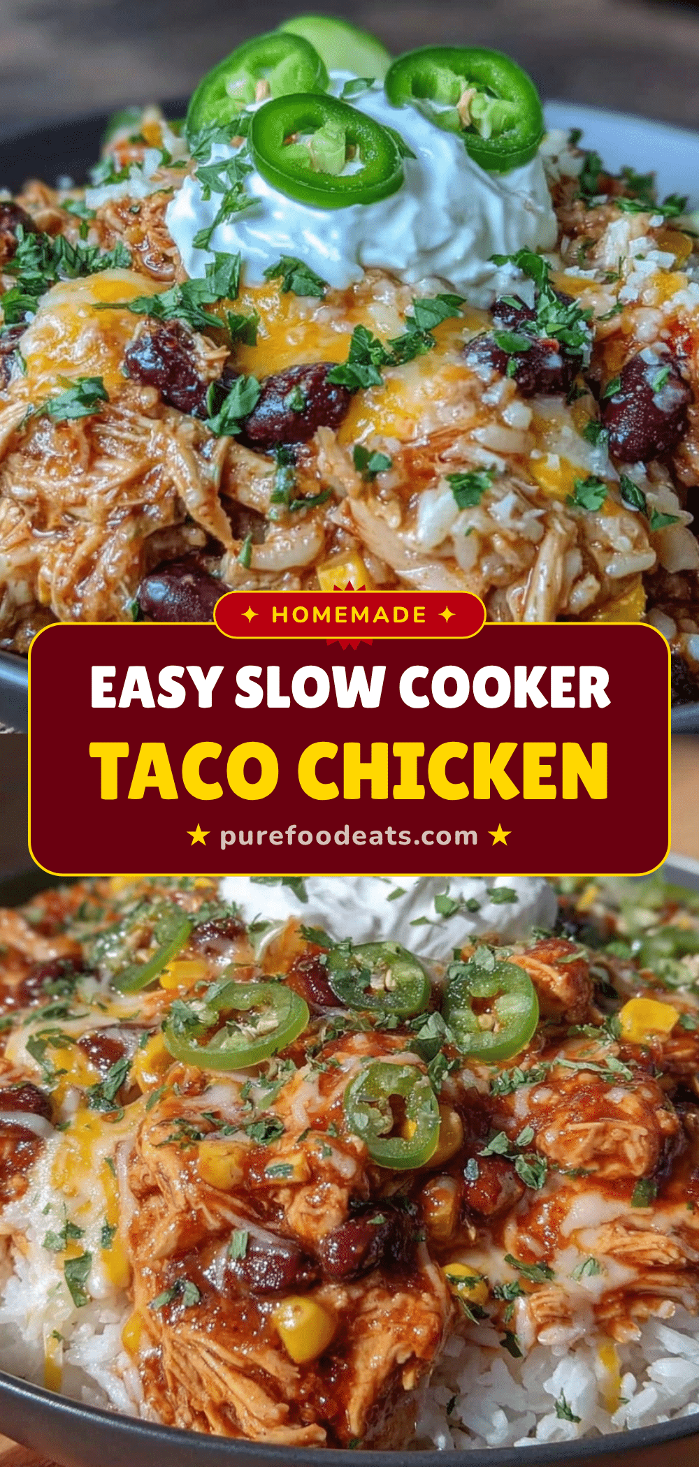 slow cooker taco chicken & rice recipe