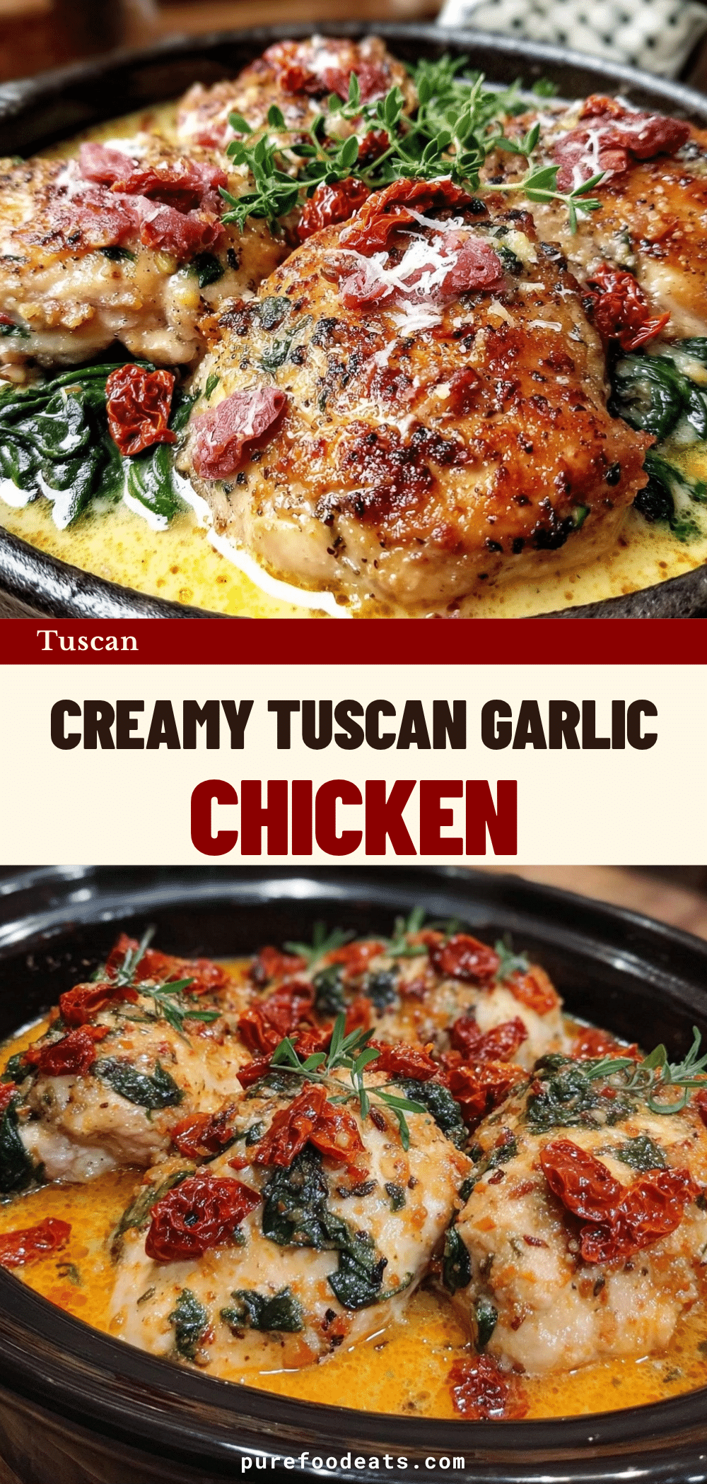 slow cooker tuscan garlic chicken recipe