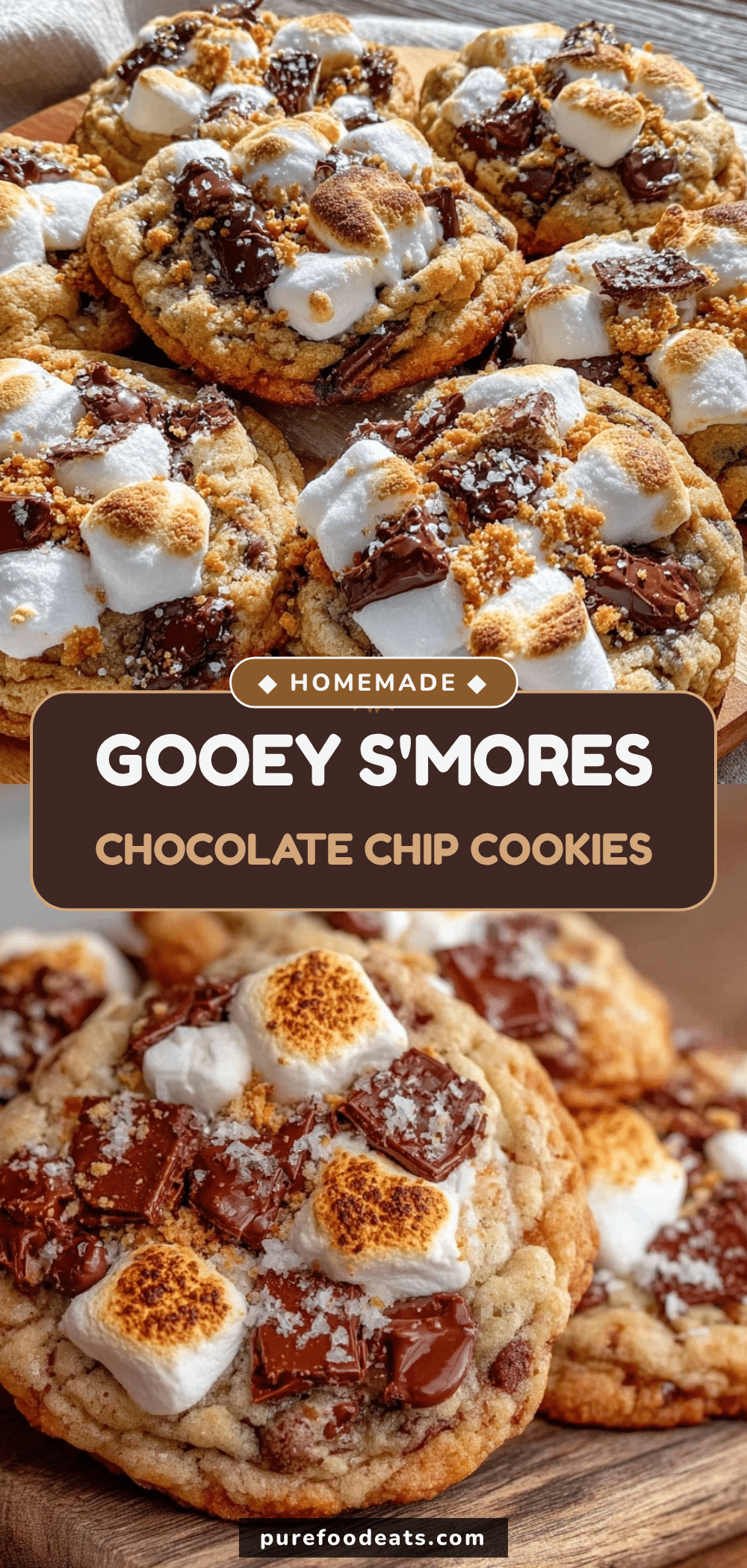 Smores Chocolate Chip Cookies recipe