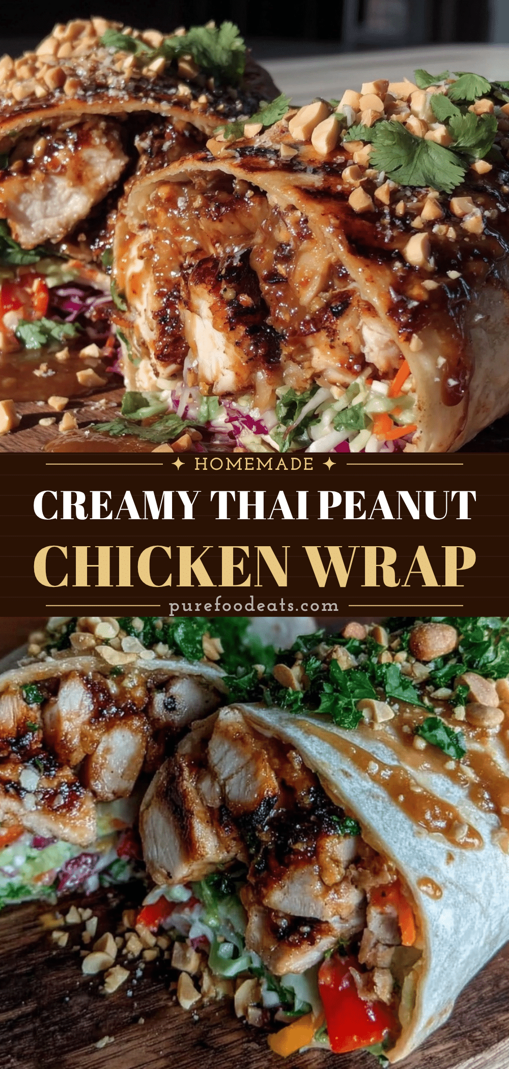 Thai Peanut Chicken Wraps recipe