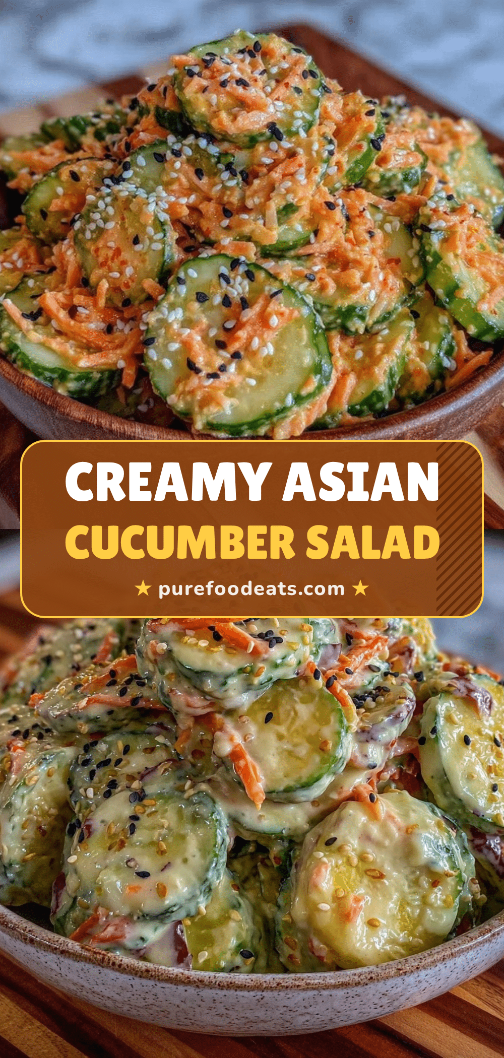 creamy Asian cucumber salad recipe