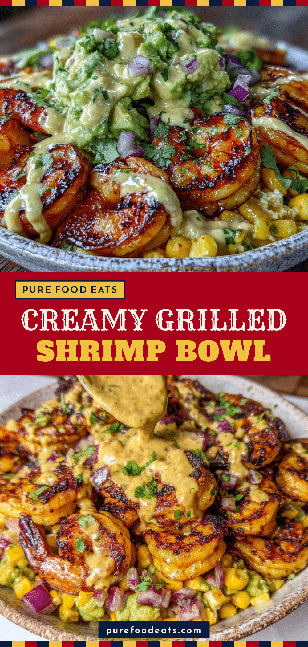 creamy grilled shrimp bowl recipe