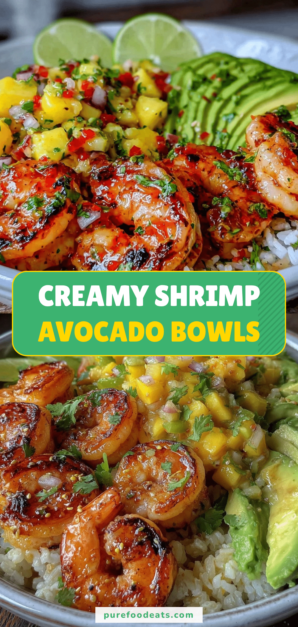 creamy shrimp avocado bowl recipe