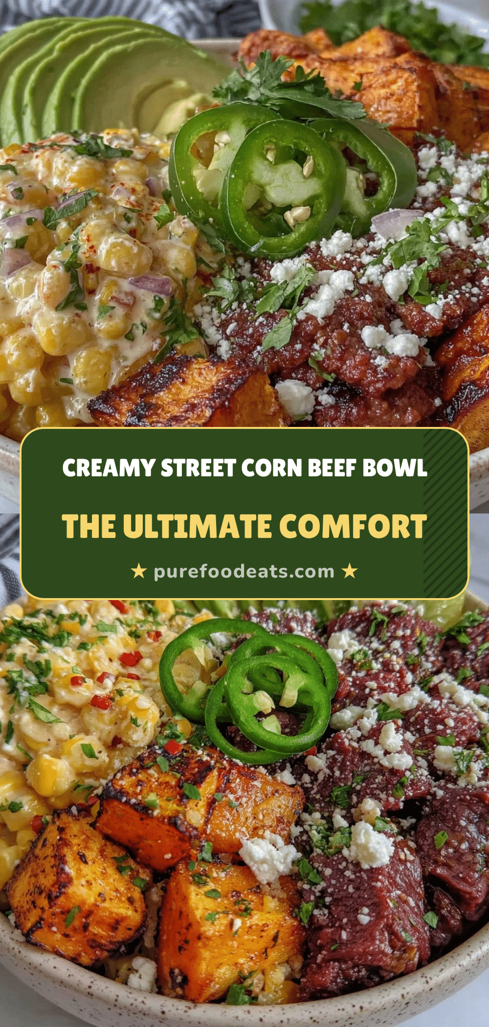 Creamy Street Corn Beef Bowl recipe
