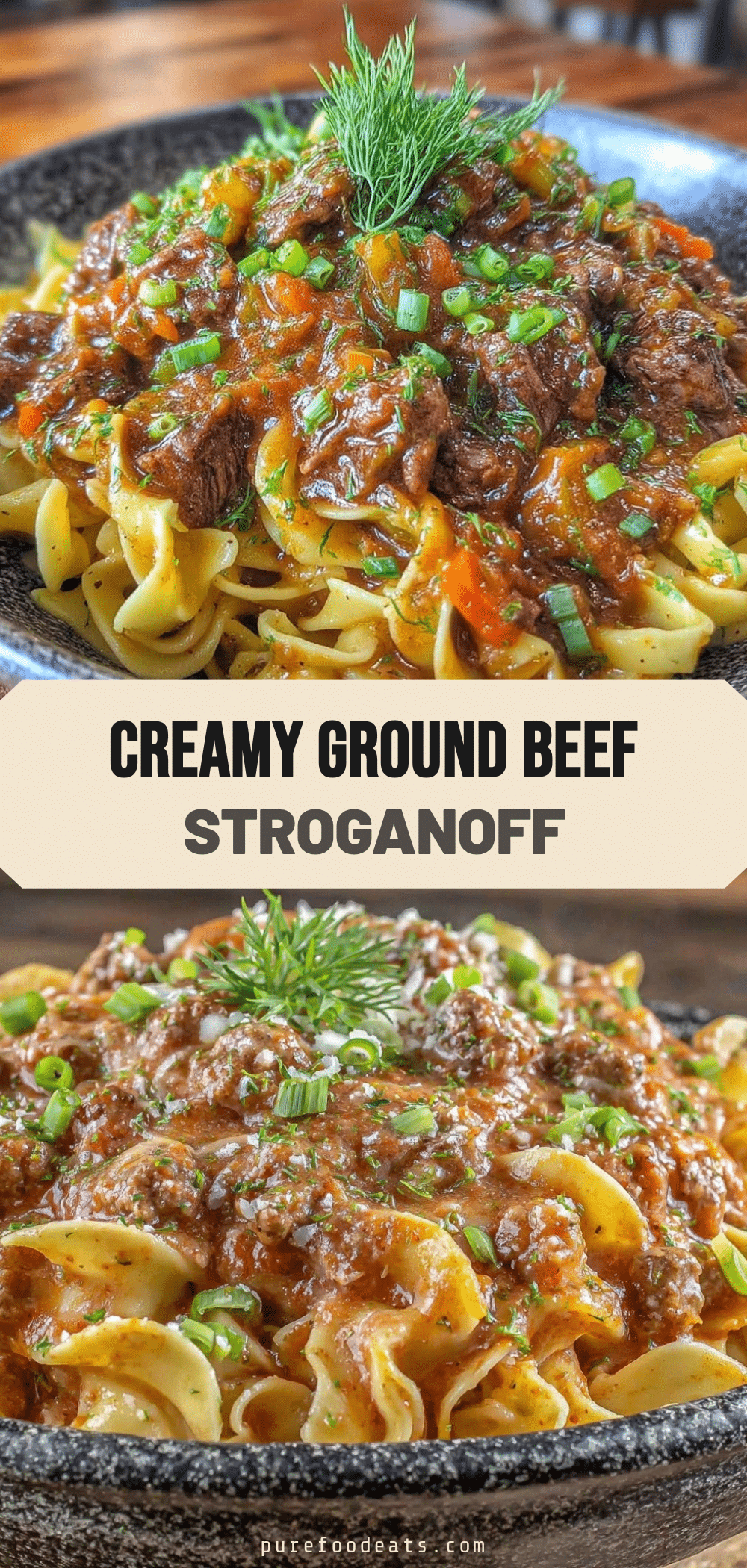Easy Ground Beef Stroganoff recipe