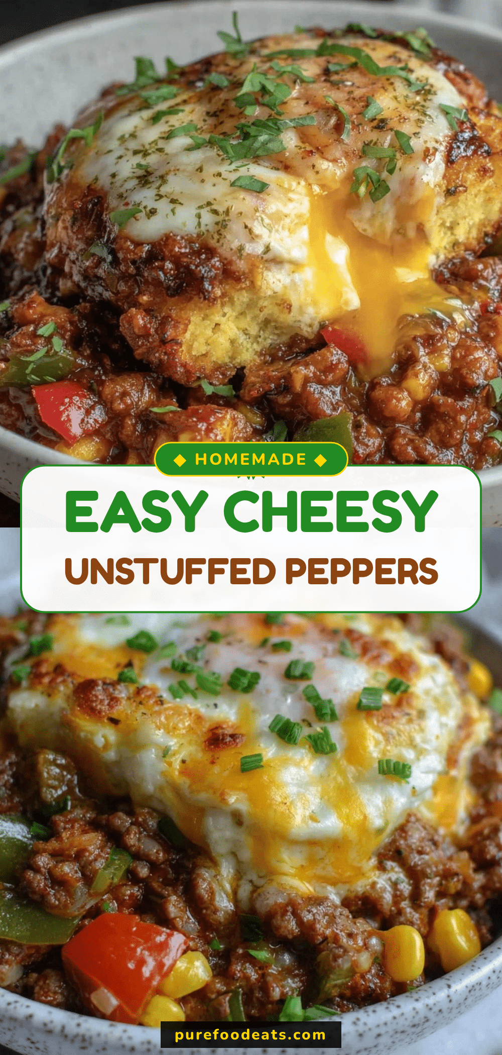 Hearty Beef Unstuffed Peppers recipe