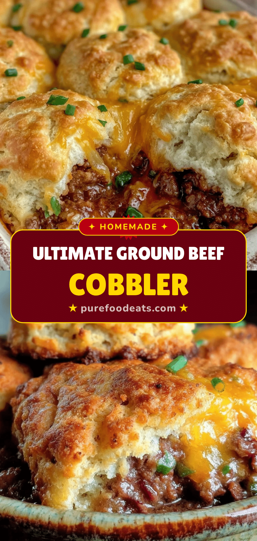 One-Pan Ground Beef Cobbler recipe