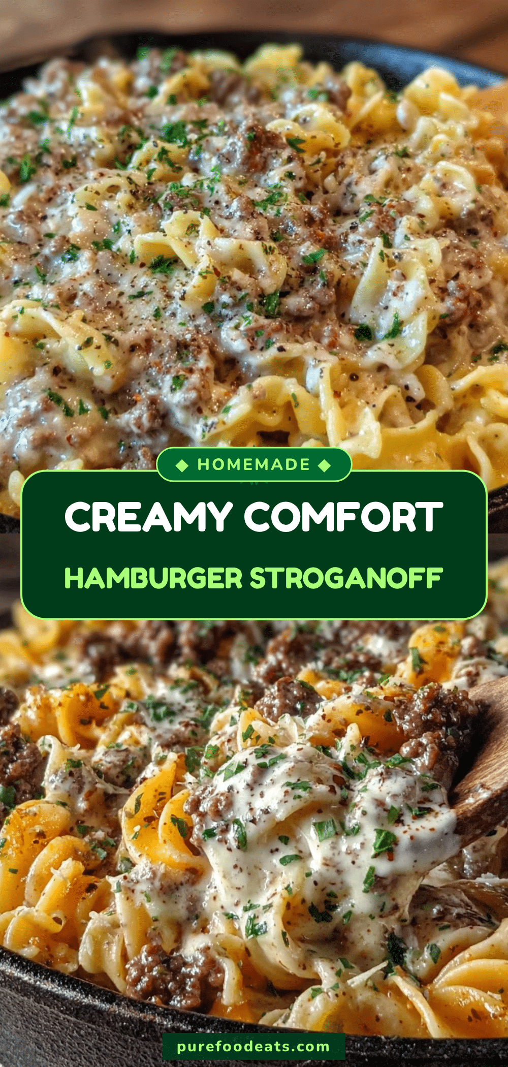 One-Skillet Hamburger Stroganoff recipe