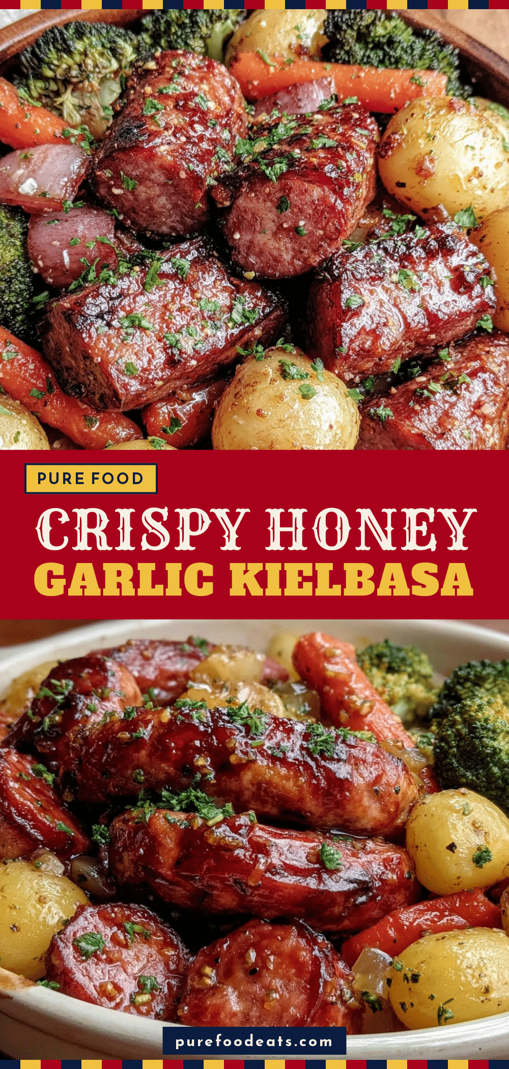 One-Skillet Honey Garlic Kielbasa recipe