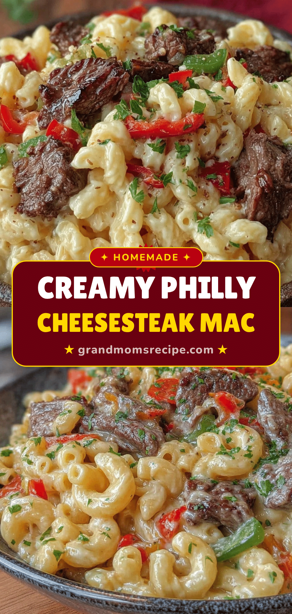 Philly cheesesteak mac recipe