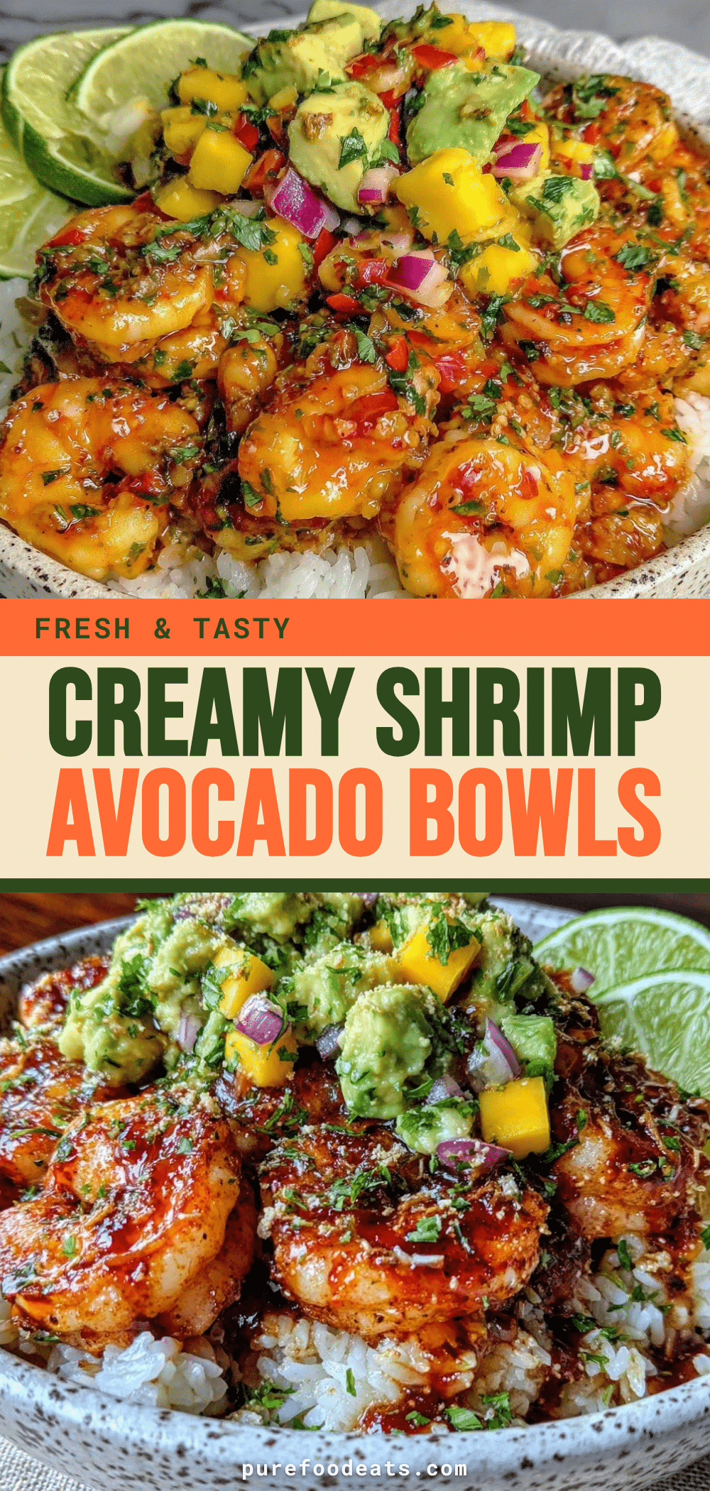 Shrimp Avocado Bowl With Mango recipe
