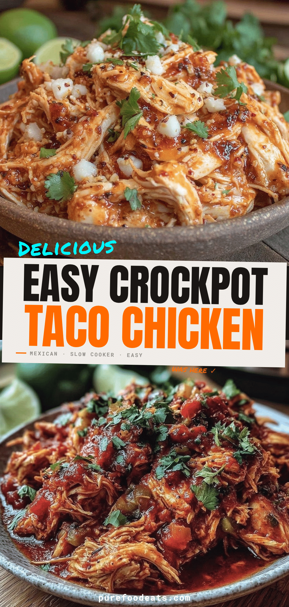 slow cooker taco chicken recipe
