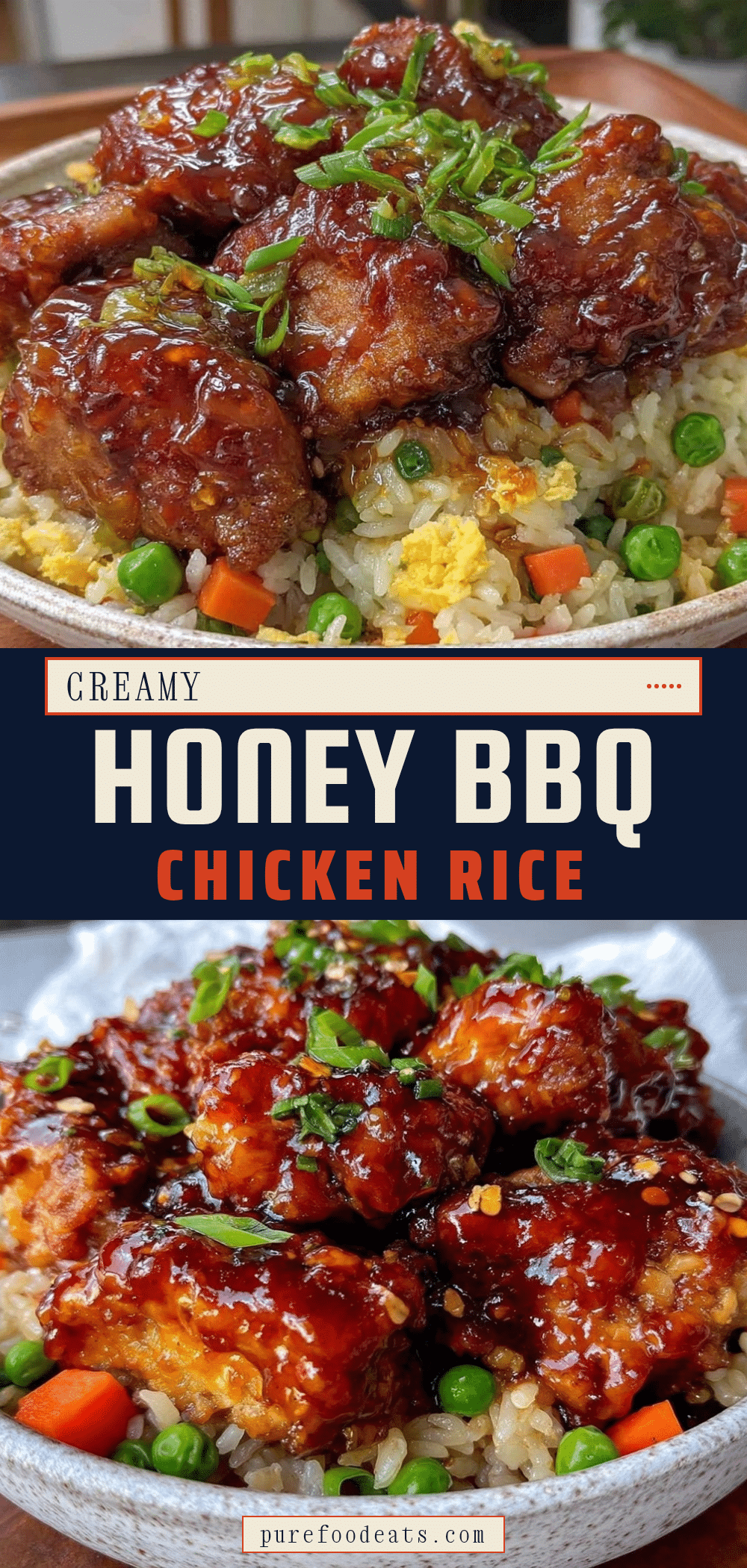 Sweet Honey BBQ Chicken Rice Bowl recipe
